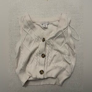 Sincerely Jules Ivory Cable Cropped Knit Cardigan